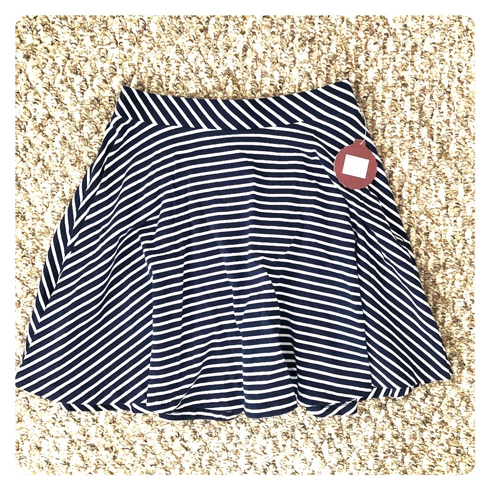 SO Striped Skater Skirt